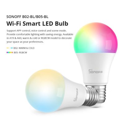 BOMBILLA LED INTELIGENTE WIFI SONOFF B05 BL-A19