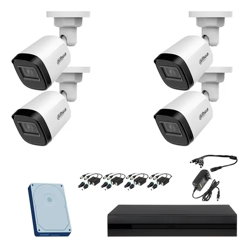KIT DE 4 CAMARAS DAHUA DE 2 MEGAPIXELES